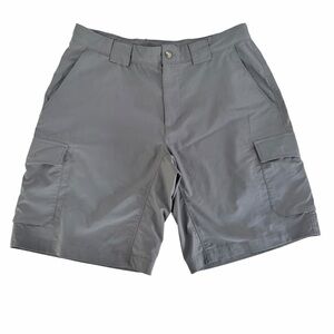 COLUMBIA Grey Cargo Hiking Shorts Lightweight Outdoor Golf GRT mens 34